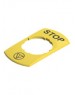 Targhetta rettangolare con foro sagomato 30x60mm, scritta "STOP"