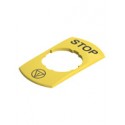 Pizzato - Targhetta rettangolare con foro sagomato 30x60mm, scritta "STOP"