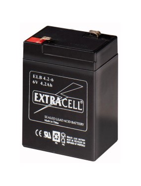 Extracell - Batteria ricaricabile piombo 6V 4,2Ah