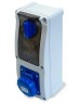 PRESA INT.BLOC.VERT. 220V 2P+T 32A CON PORTA FUS. PARETE