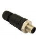 CONNETTORE M12 4PIN SENZA CAVO FEM. ASSIALE