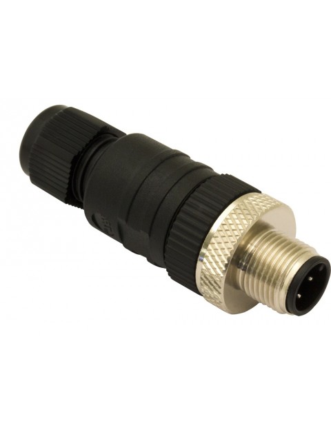CONNETTORE M12 4PIN SENZA CAVO FEM. ASSIALE